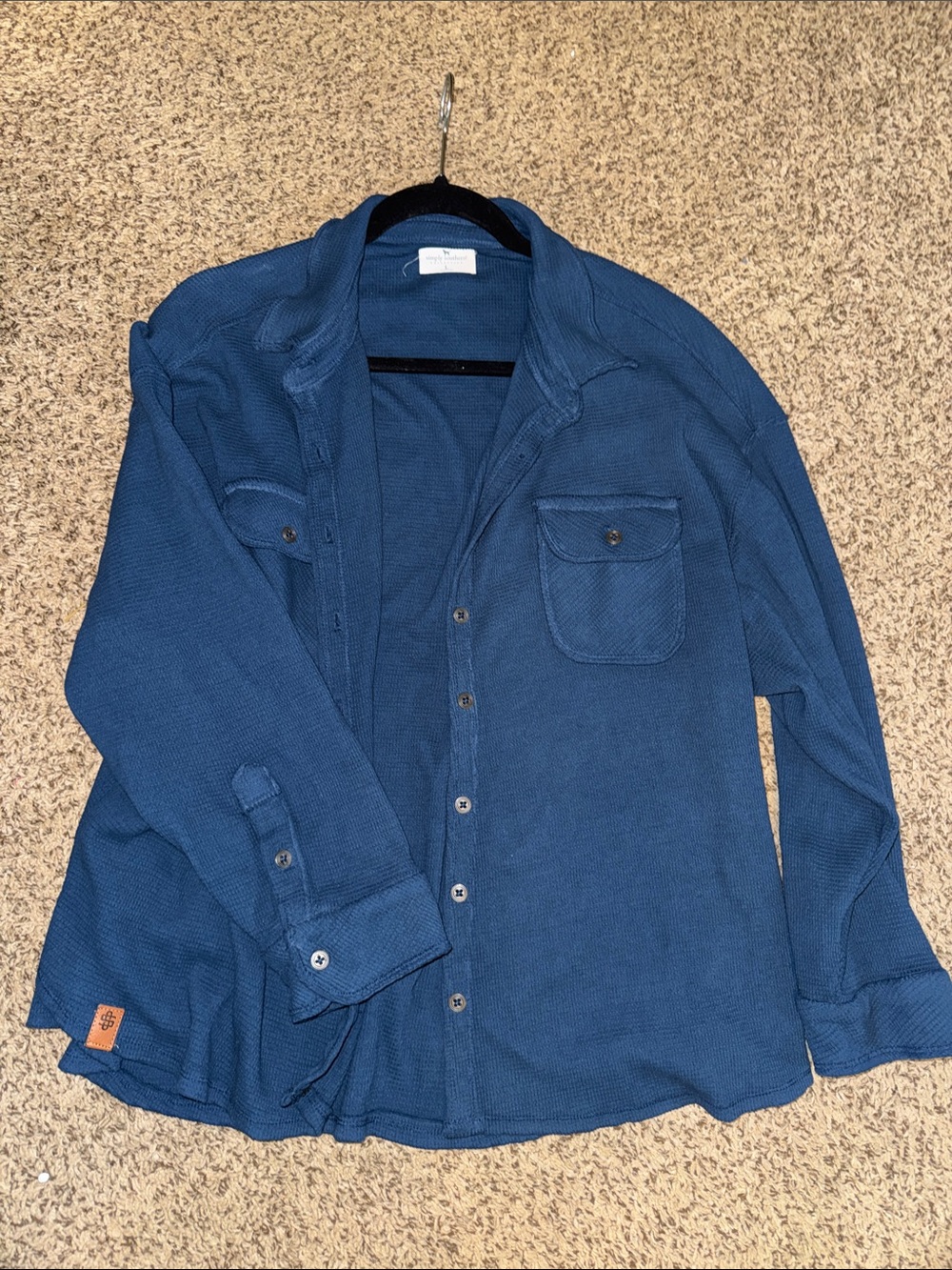 Simply Southern Blue Lightweight Shirt Jacket